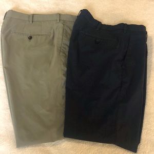 2 pair Uni Qlo slimfit pants. 33x32 Green/Black